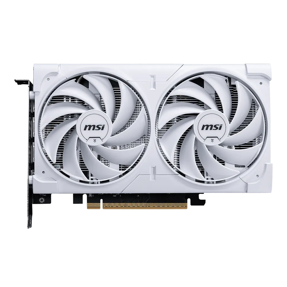 MSI Nvidia Graphic Card RTX 5060 8GB DDR7 Ventus 2X OC White Dual Fan view 2